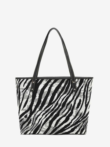 Montana West Zebra Print Canvas Tote Bag - Montana West World