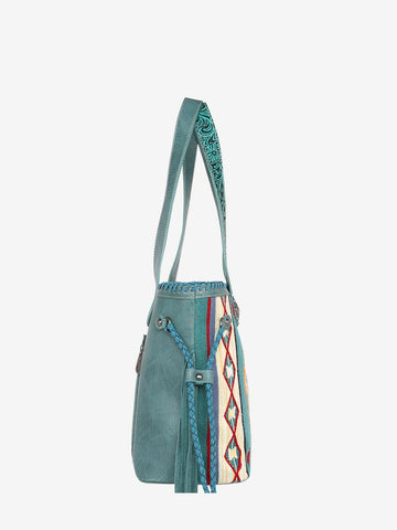 Montana West Aztec Tapestry Floral Embossed Concealed Carry Tote - Montana West World