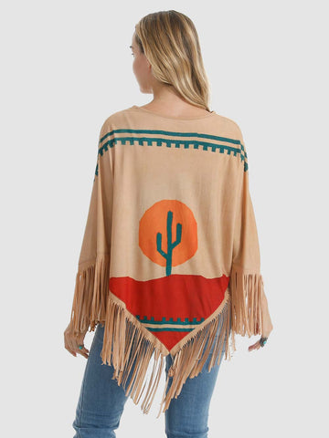 Montana West Cactus Fringe Poncho - Montana West World