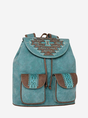 Montana West Cut-out Aztec Studs Drawstring Backpack - Montana West World