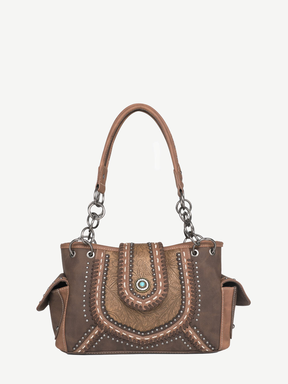 Montana West Embossed Collection Concealed Carry Satchel - Montana West World