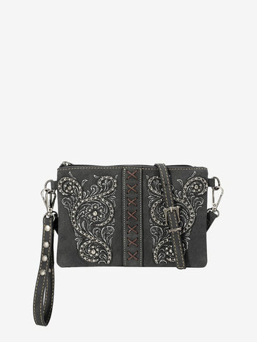 Montana West Floral Embroidered Crossbody Clutch - Montana West World