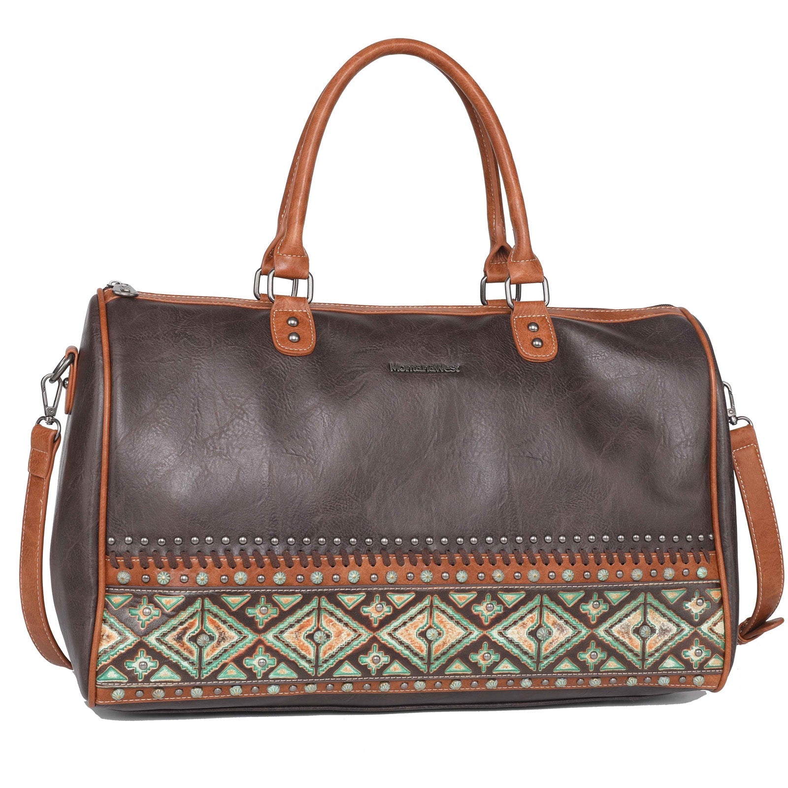 Montana West Aztec Tooled Collection Weekender Bag - Montana West World