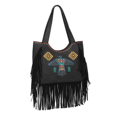 Wrangler Embroidered Fringe Collection Concealed Carry Tote - Montana West World