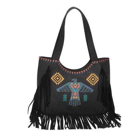 Wrangler Embroidered Fringe Collection Concealed Carry Tote - Montana West World