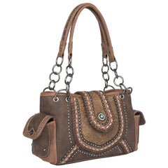Montana West Embossed Collection Concealed Carry Satchel - Montana West World