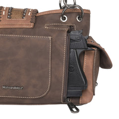 Montana West Embossed Collection Concealed Carry Satchel - Montana West World