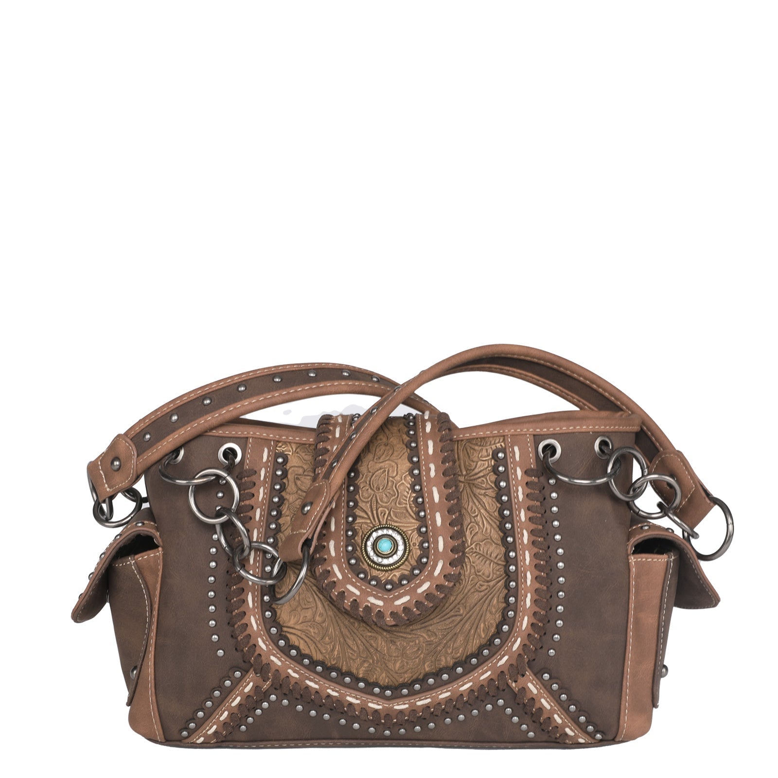 Montana West Embossed Collection Concealed Carry Satchel - Montana West World