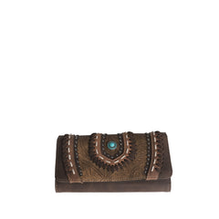 Montana West Vintage Floral Embossed Wallet - Montana West World