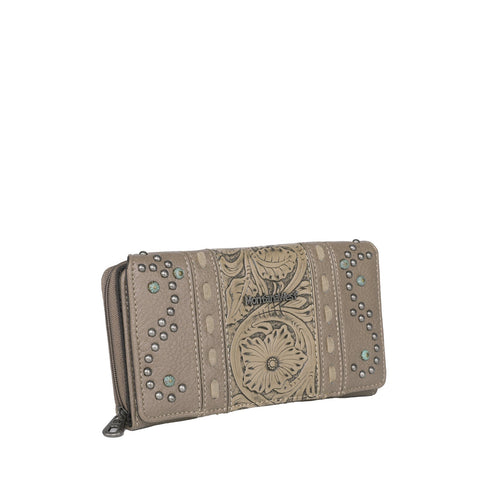 Montana West Vintage Floral Embossed Wallet - Montana West World