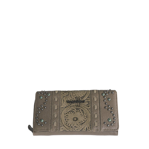 Montana West Vintage Floral Embossed Wallet - Montana West World