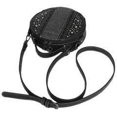 Montana West Vintage Floral Embossed Crossbody Circle Bag - Montana West World
