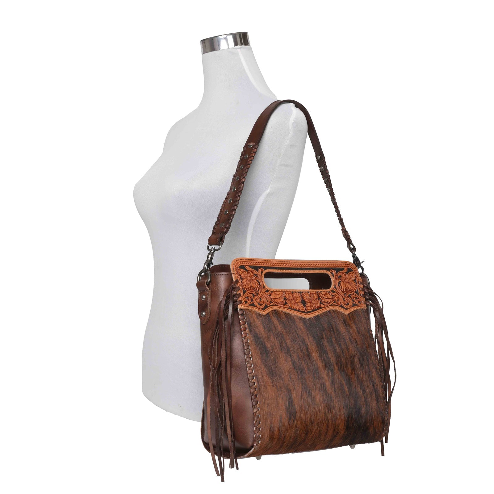 Montana West Western Tooled Hair-on Concealed Carry Hobo - Montana West World