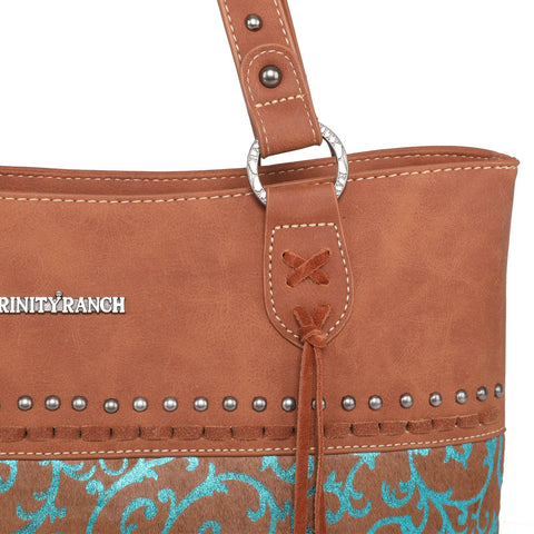 Trinity Ranch Hair On Cowhide Collection Concealed Carry Tote - Montana West World