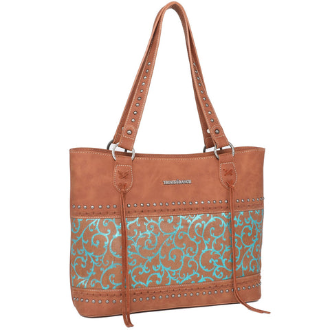 Trinity Ranch Hair On Cowhide Collection Concealed Carry Tote - Montana West World