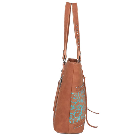 Trinity Ranch Hair On Cowhide Collection Concealed Carry Tote - Montana West World