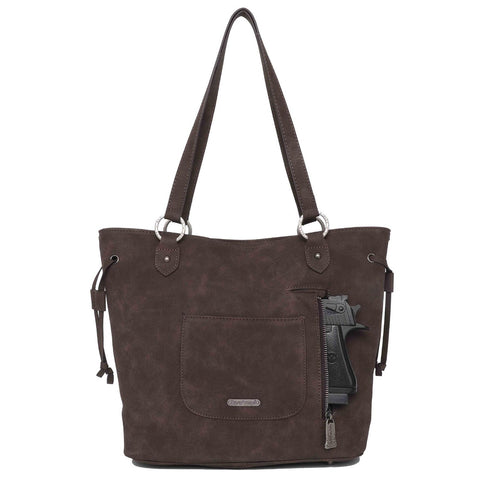 Trinity Ranch Hair-On Cowhide Concealed Carry Tote - Montana West World