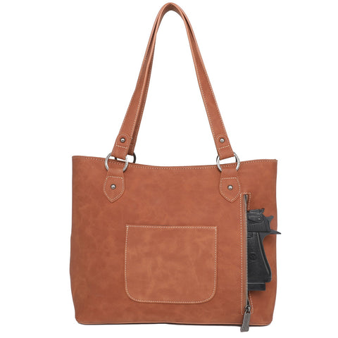 Trinity Ranch Hair On Cowhide Collection Concealed Carry Tote - Montana West World