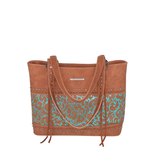 Trinity Ranch Hair On Cowhide Collection Concealed Carry Tote - Montana West World