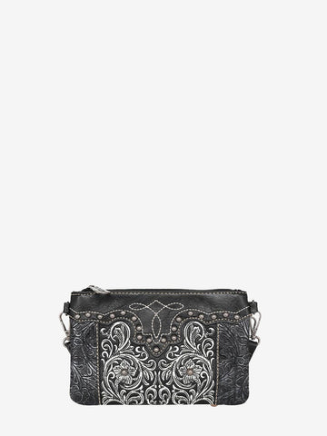 Montana West Floral Embroidered Crossbody Clutch - Montana West World