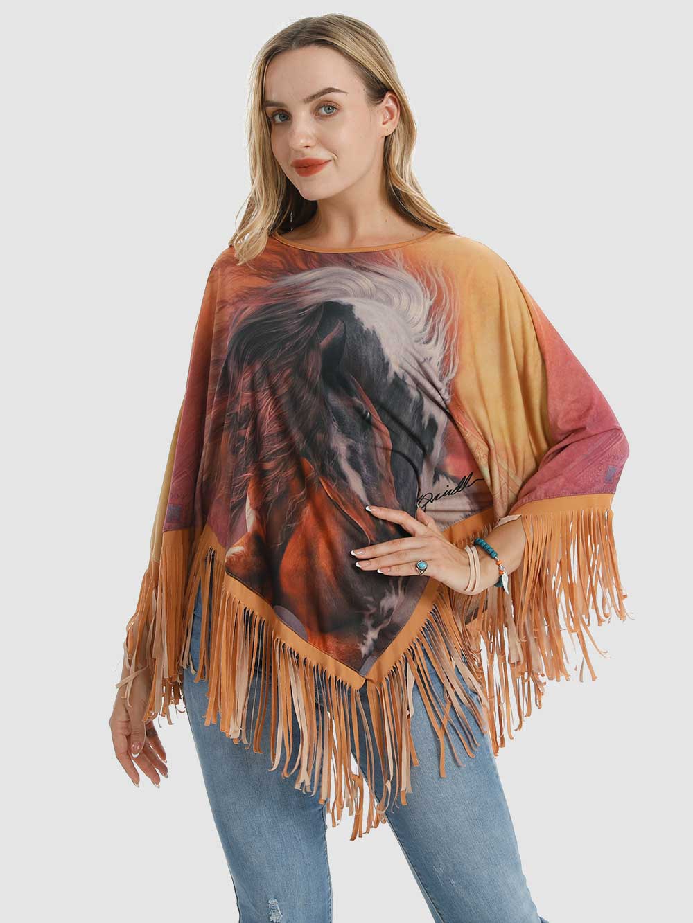 Montana West Horse Collection Poncho - Montana West World