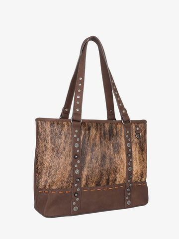 Trinity Ranch Hair-On Cowhide Collection Concealed Carry Tote - Montana West World