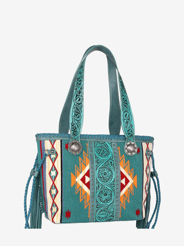 Montana West Aztec Tapestry Floral Embossed Concealed Carry Tote - Montana West World