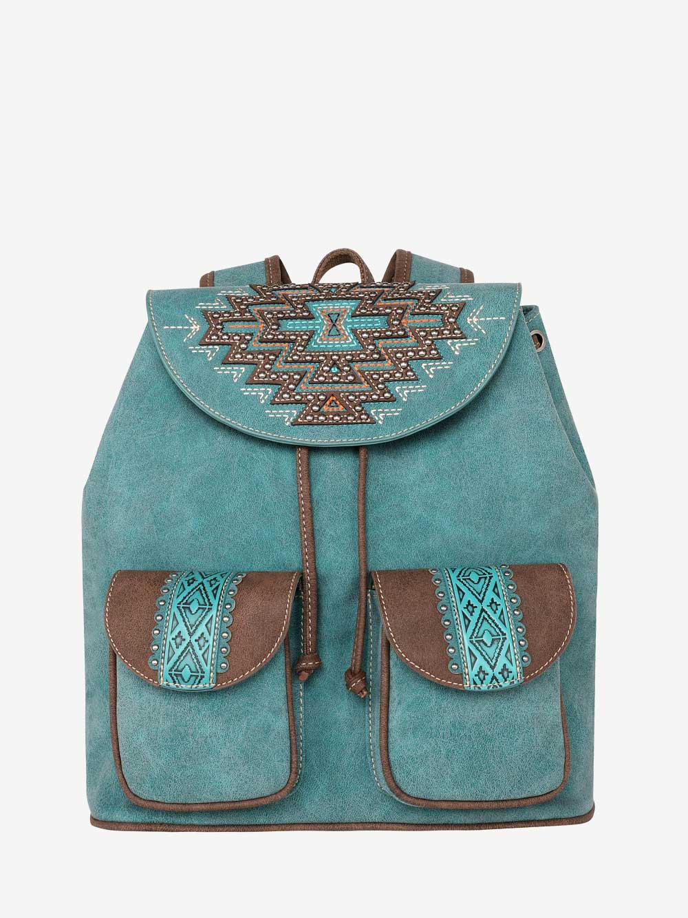 Montana West Cut-out Aztec Studs Drawstring Backpack - Montana West World