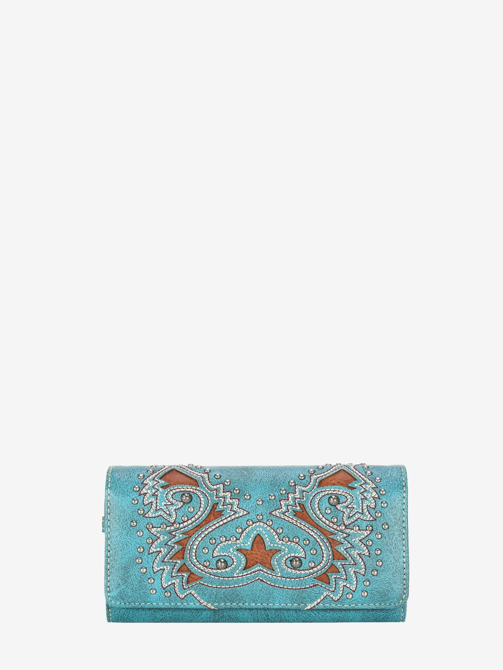 Montana West Cut Out Boot Scroll Wallet - Montana West World