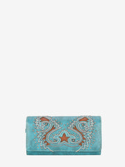 Montana West Cut Out Boot Scroll Wallet - Montana West World