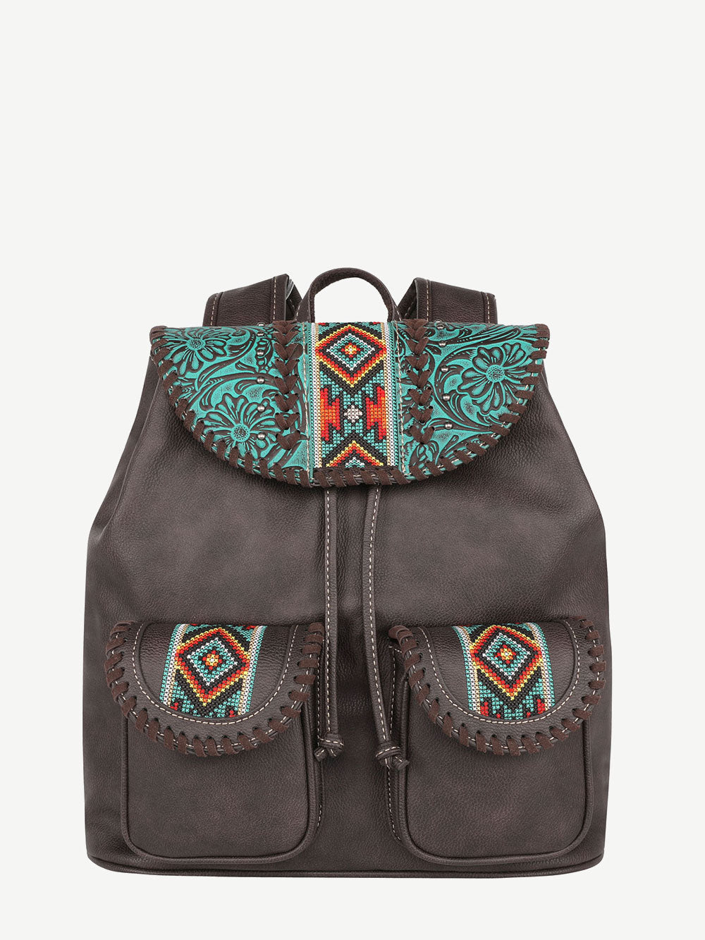 Montana West Floral Tooling Aztec Backpack - Montana West World