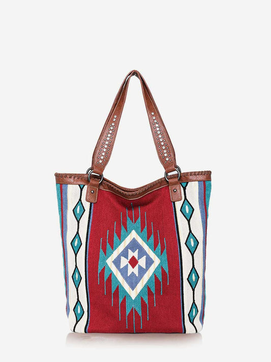 Montana West Aztec Tapestry Carry Tote For Women - Montana West World