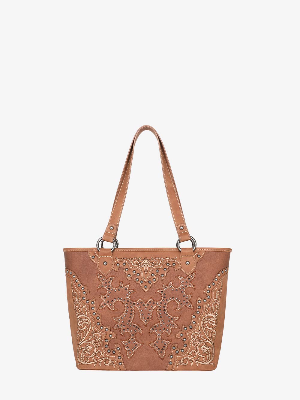 Montana West Boot Scroll Embroidered Carry Tote Bag - Montana West World