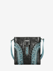 Montana West Embroidered Cut-out Boot Scroll Buckle Crossbody Bag - Montana West World