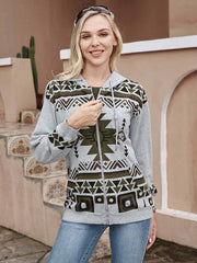 American Bling Women Aztec Zip Up Hoodie - Montana West World