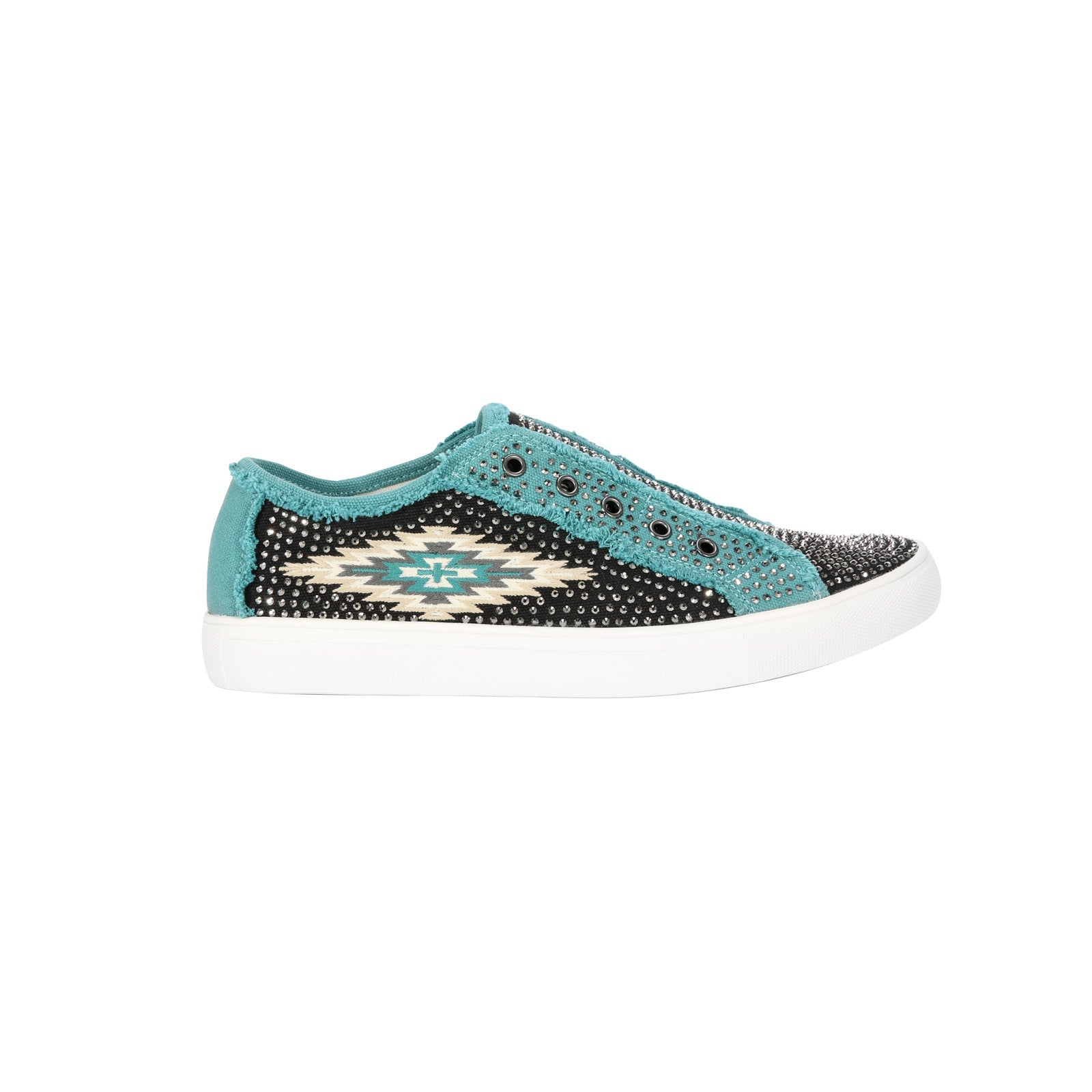 Montana West Embroidered Aztec Bling Canvas Shoes - Montana West World