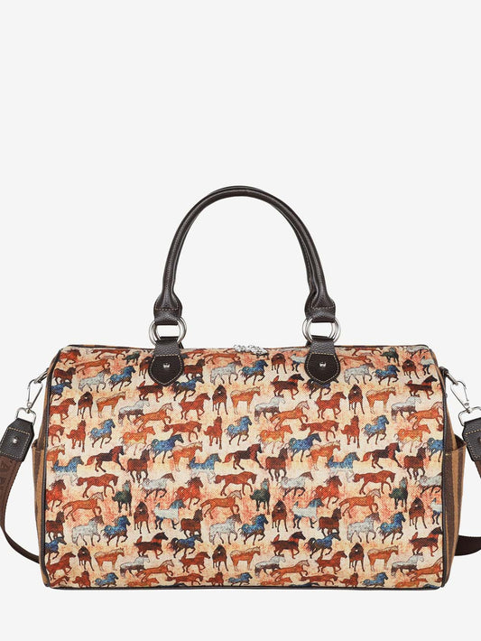 Montana West Multicolor Horse Print Canvas Weekender Bag - Montana West World