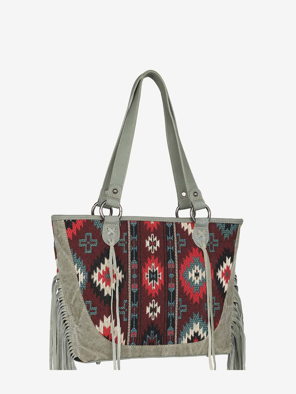 Montana West Aztec Tapestry Fringe Concealed Carry Tote - Montana West World