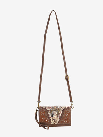 Montana West Cut-out Western Floral Buckle Crossbody Wallet - Montana West World