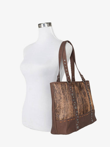 Trinity Ranch Hair-On Cowhide Collection Concealed Carry Tote - Montana West World