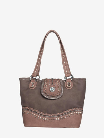 Montana West Concho Flap Concealed Carry Tote - Montana West World