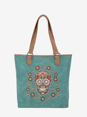 Montana West Embroidered Sugar Skull Concealed Carry Tote - Montana West World