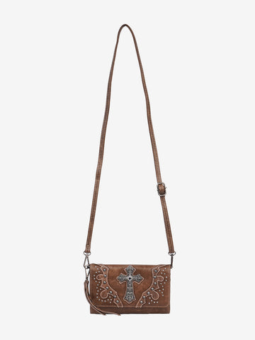 Montana West Spiritual Floral Embossed Crossbody Wallet - Montana West World