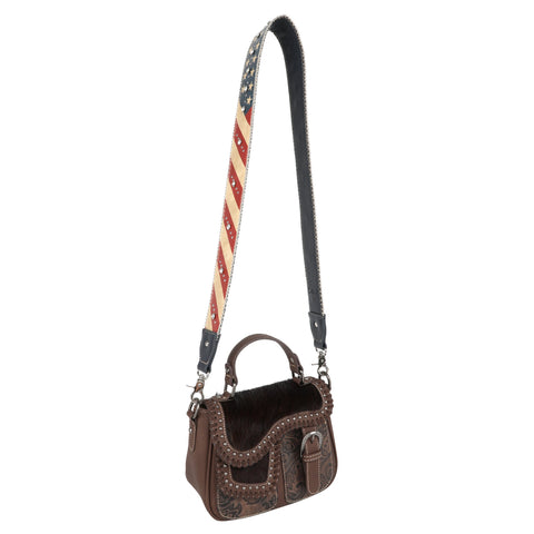 Montana West Vintage American Flag Color Crossbody Shoulder Strap - Montana West World