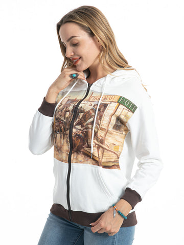 American Bling Patchwork Western Zip Up Hoodie - Montana West World