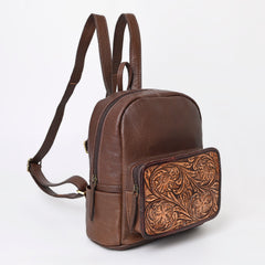 Montana West Genuine Oily Calf Leather Hand Tooled Backpack - Montana West World