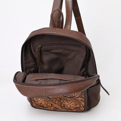 Montana West Genuine Oily Calf Leather Hand Tooled Backpack - Montana West World