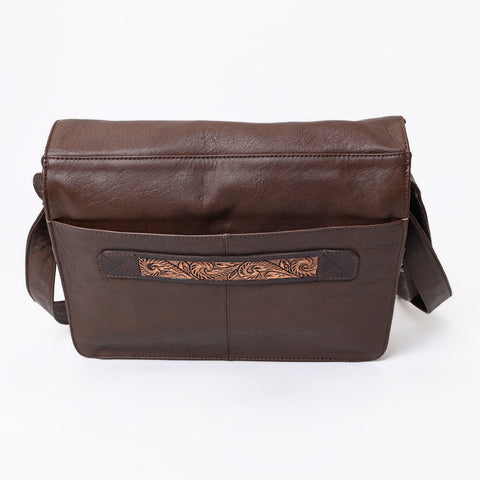 Montana West Genuine Oil Calf Leather Laptop Messenger Bag - Montana West World