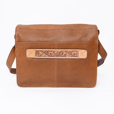 Montana West Genuine Oil Calf Leather Laptop Messenger Bag - Montana West World