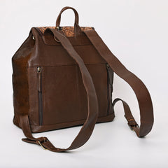 Montana West Genuine Leather Hand Tooled Hair On Cowhide Backpack - Montana West World